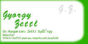 gyorgy zettl business card